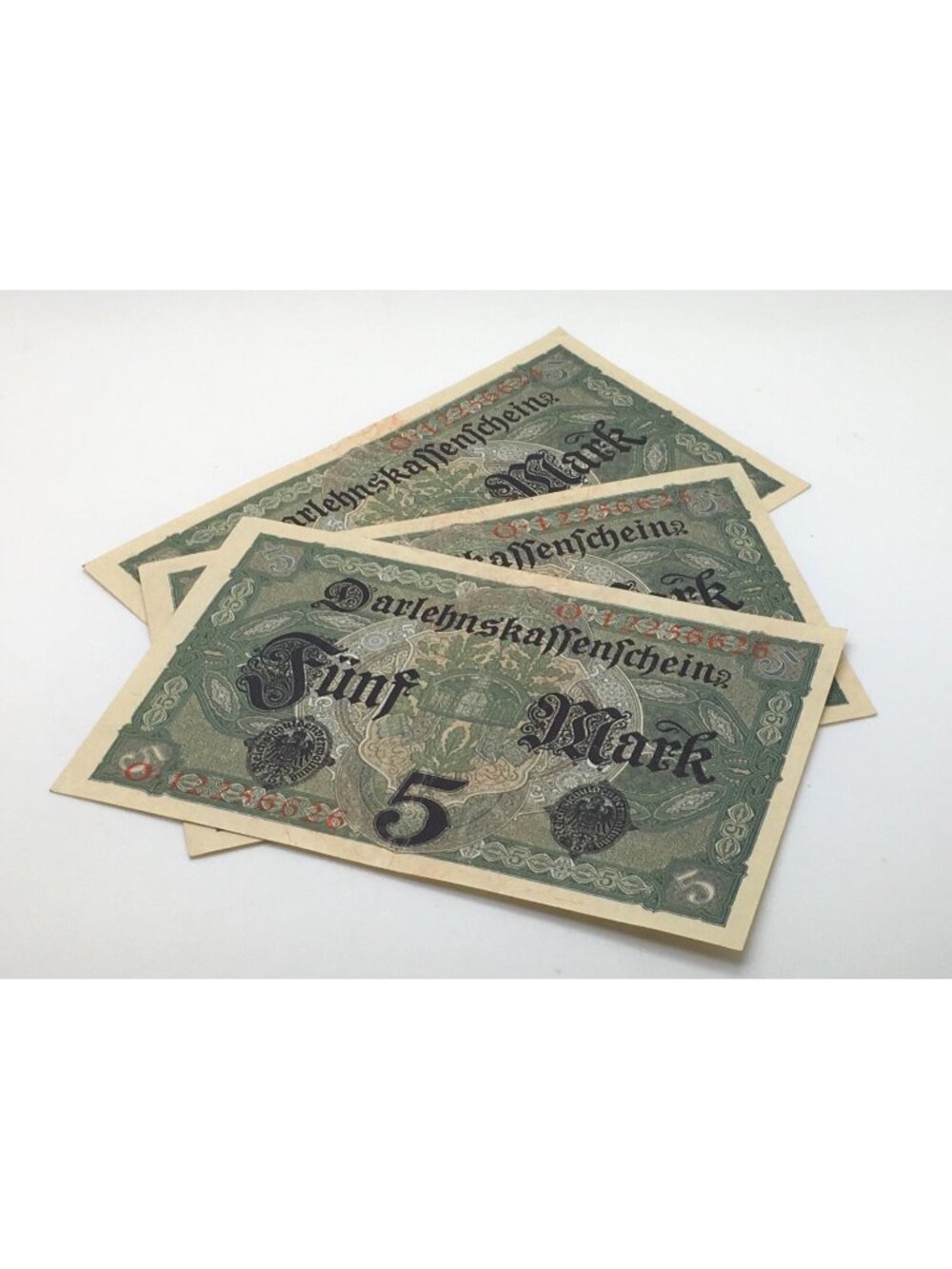Germany 1917  10 Mark Consecutive Sequence Notes Lot Of 3 WWI